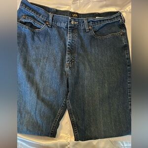 LEE Jeans Mens 38x34 Relaxed Fit Blue 100%‎ Cotton Denim Casual